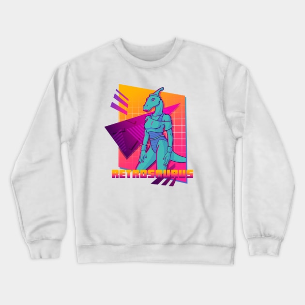 Retrosaurus - Physicalsaurus, Sweatin' to the Fossilized Crewneck Sweatshirt by jpowersart